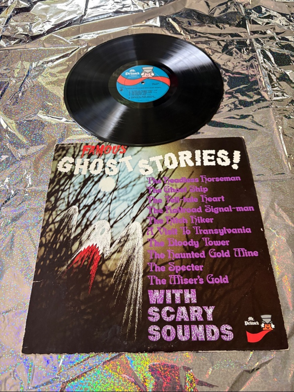 Famous Ghost Stories! Vinyl LP with Scary Sounds - Multicolor Cover